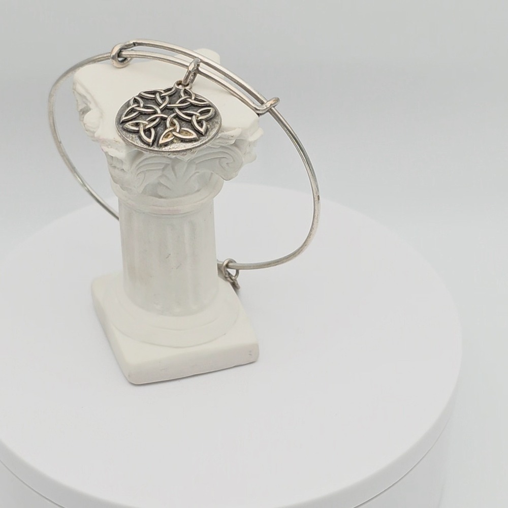 ALEX & ANI Endless Knot II Expandable Rafaelian Silver Bangle Wisdom Made In USA